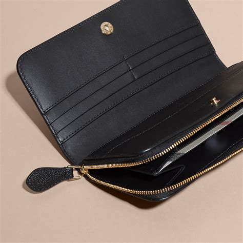 burberry grainy leather zip around wallet|burberry zip around wallet.